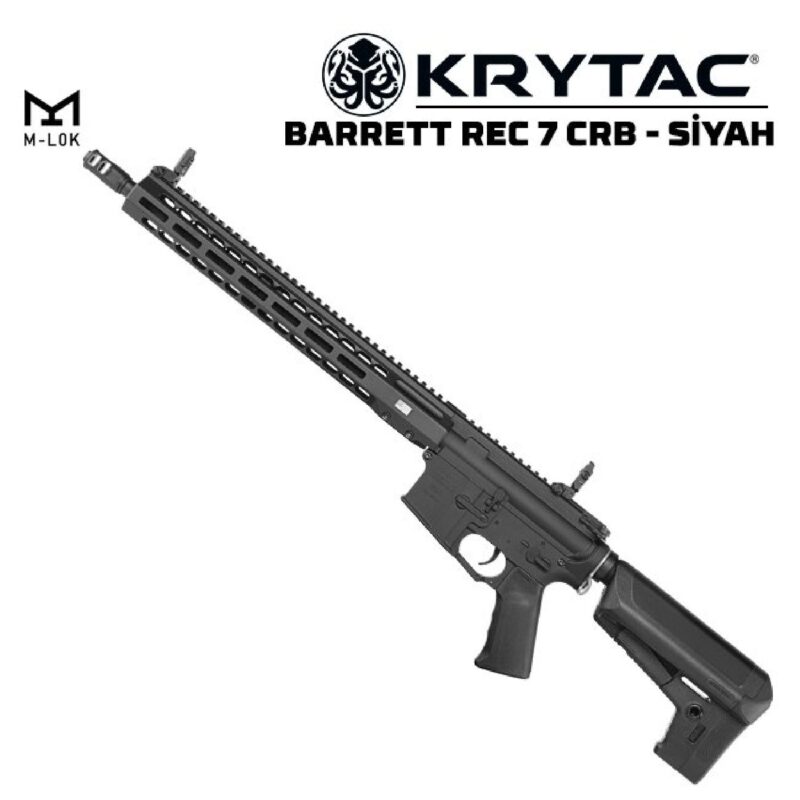 KRYTAC Barrett REC7 Carbine M-Lok Siyah AEG Airsoft Tüfek