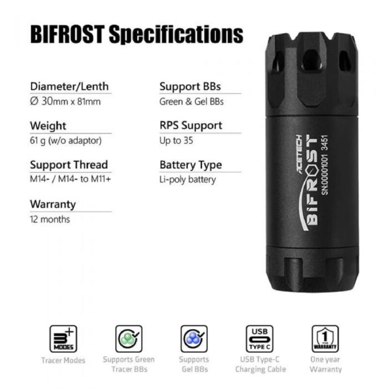 Acetech Bifrost Bluetooth Multi Color Rainbow Tracer Unit Susturucu - Görsel 8