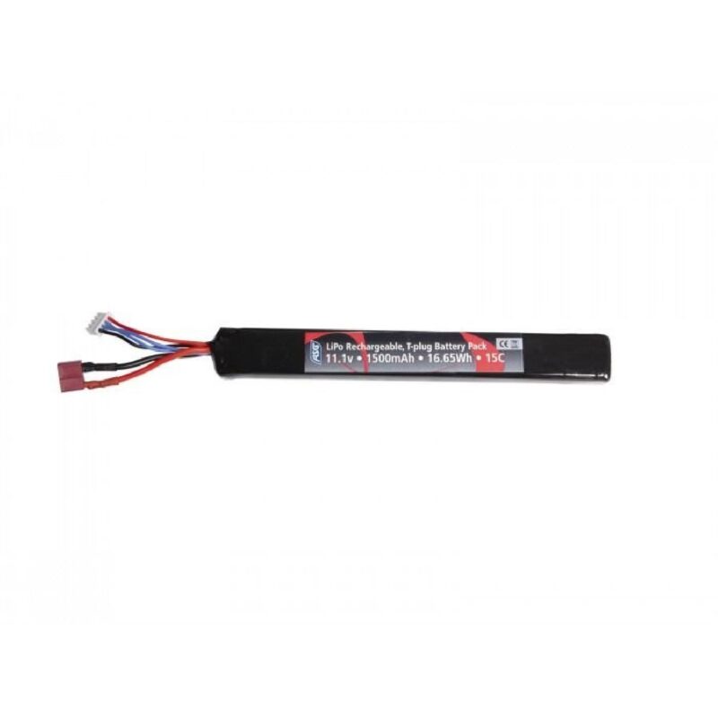 ASG 11.1v 1000 mAh 25C AK Serisi ve EVO Uyumlu Single Stick T-Plug Li-Po Pil - Görsel 2
