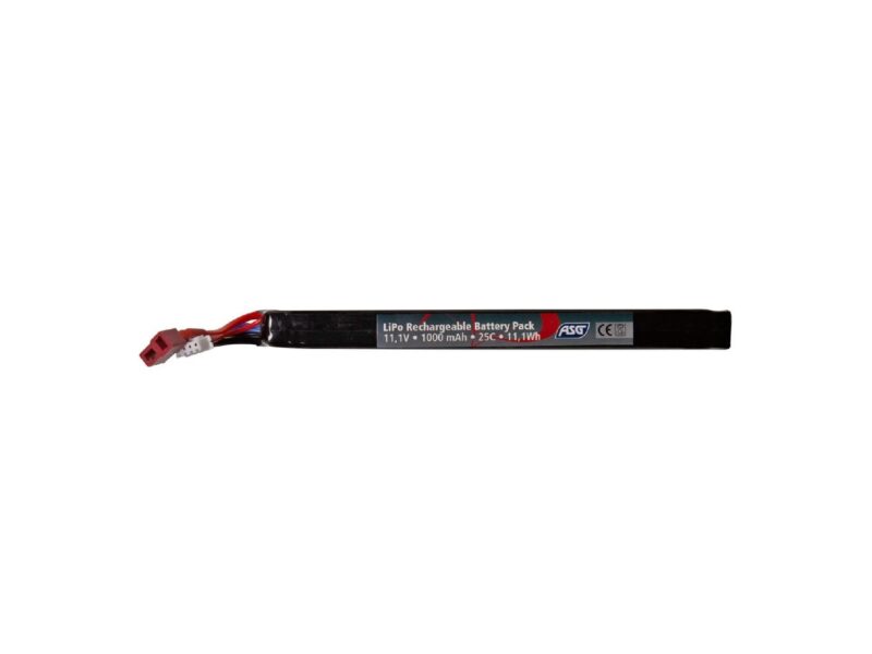 ASG 11.1v 1000 mAh 25C AK Serisi ve EVO Uyumlu Single Stick T-Plug Li-Po Pil - Görsel 4