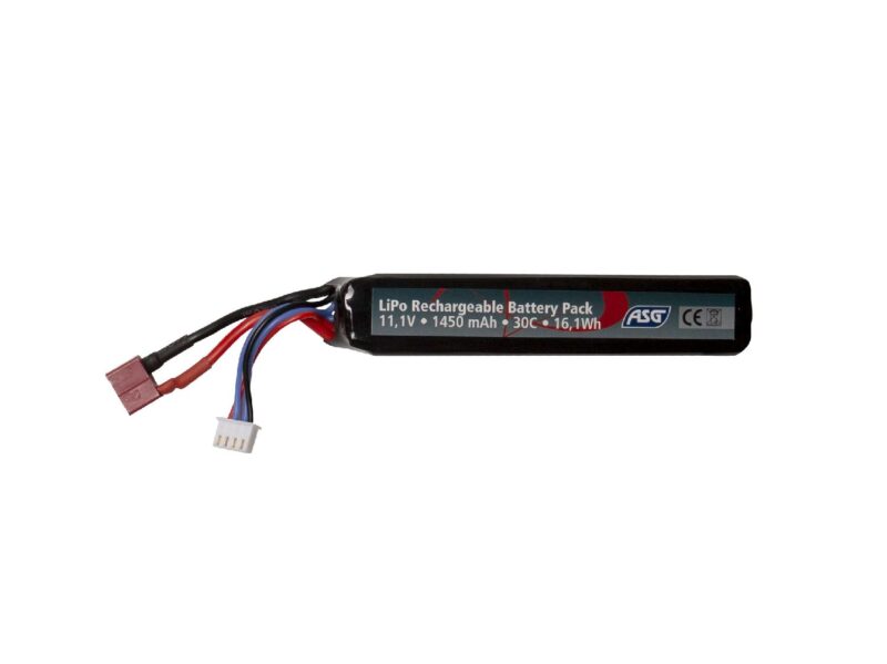 ASG 11.1v 1450 mAh 30C Single Stick T-Plug Li-Po Pil
