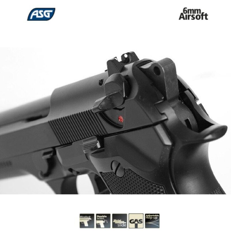 ASG M9 Beretta "Heavy Weight" Siyah GBB Airsoft Tabanca - Görsel 3