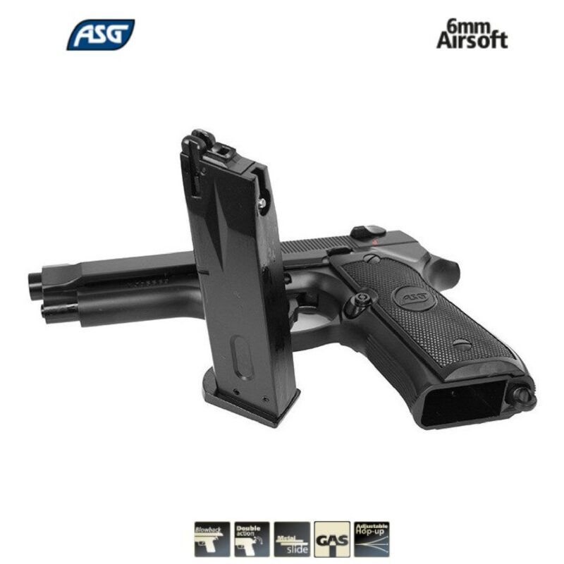 ASG M9 Beretta "Heavy Weight" Siyah GBB Airsoft Tabanca - Görsel 4