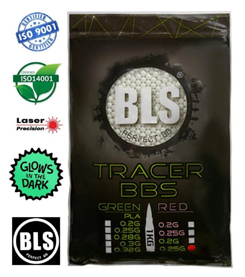 BLS Perfect 0.25g Green Airsoft Tracer BB 4000adet 1KG
