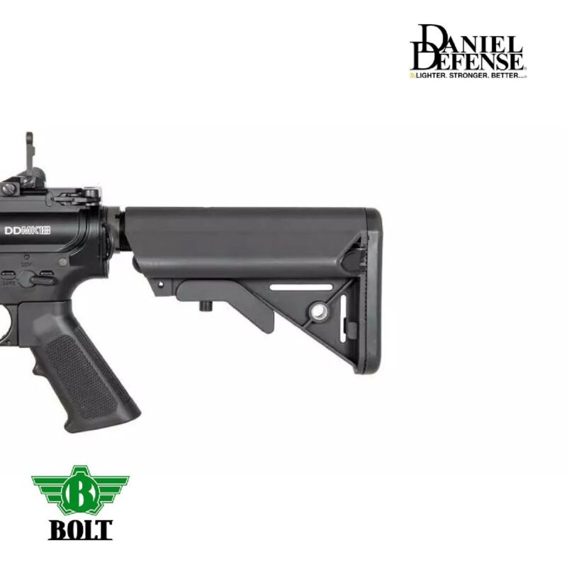 BOLT Daniel Defense Lisanslı DD MK18 MOD1 BRSS Gerçekçi Tepmeli Siyah AEG Airsoft Tüfek - Görsel 4