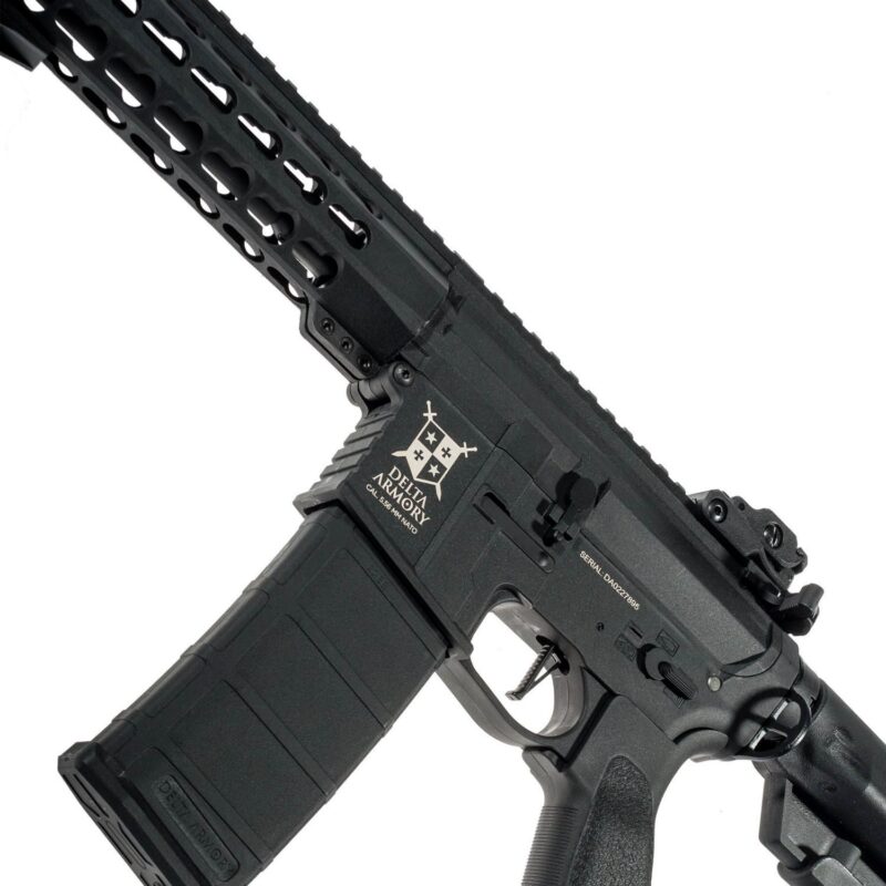 Delta Armory  M4 AR15 KeyMod 10" Charlie Siyah AEG Airsoft Tüfek / Pil Şarj Setli - Görsel 7