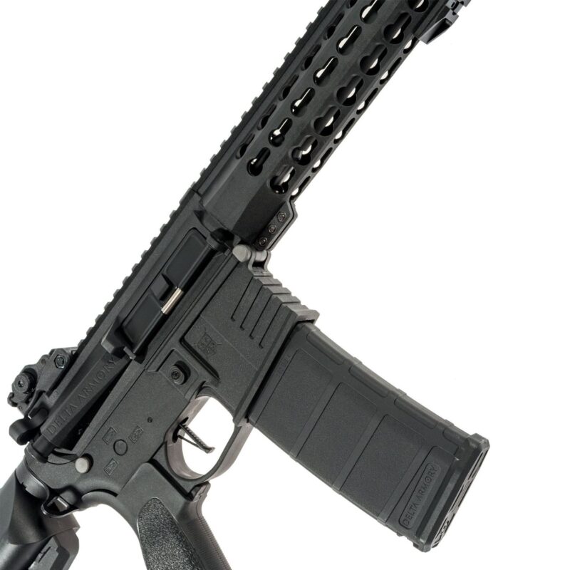 Delta Armory  M4 AR15 KeyMod 10" PREDATOR Charlie Siyah AEG Airsoft Tüfek / Pil Şarj Setli - Görsel 3