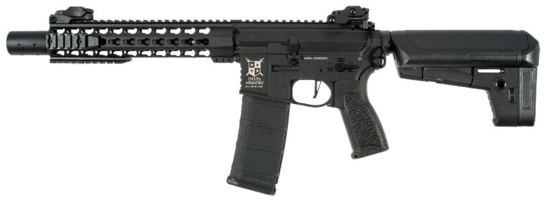 Delta Armory  M4 AR15 KeyMod 10" PREDATOR Charlie Siyah AEG Airsoft Tüfek / Pil Şarj Setli - Görsel 5