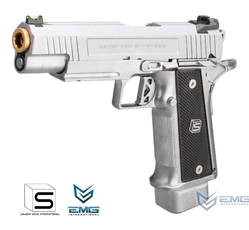 EMG Salient Arms International Lisanslı 2011 Hi-Capa DS 5.1" Gümüş GBB Airsoft Tabanca