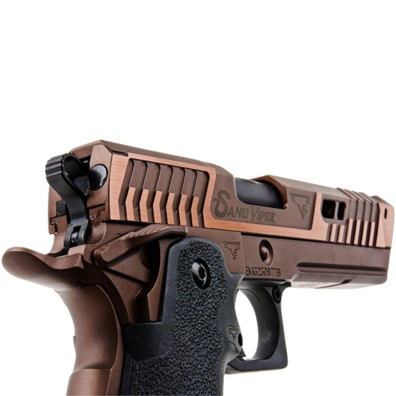 EMG Taran Tactical Innovations Lisanslı Sand Viper 2011 Hi-Capa John Wick 4 GBB Airsoft Tabanca - Görsel 6