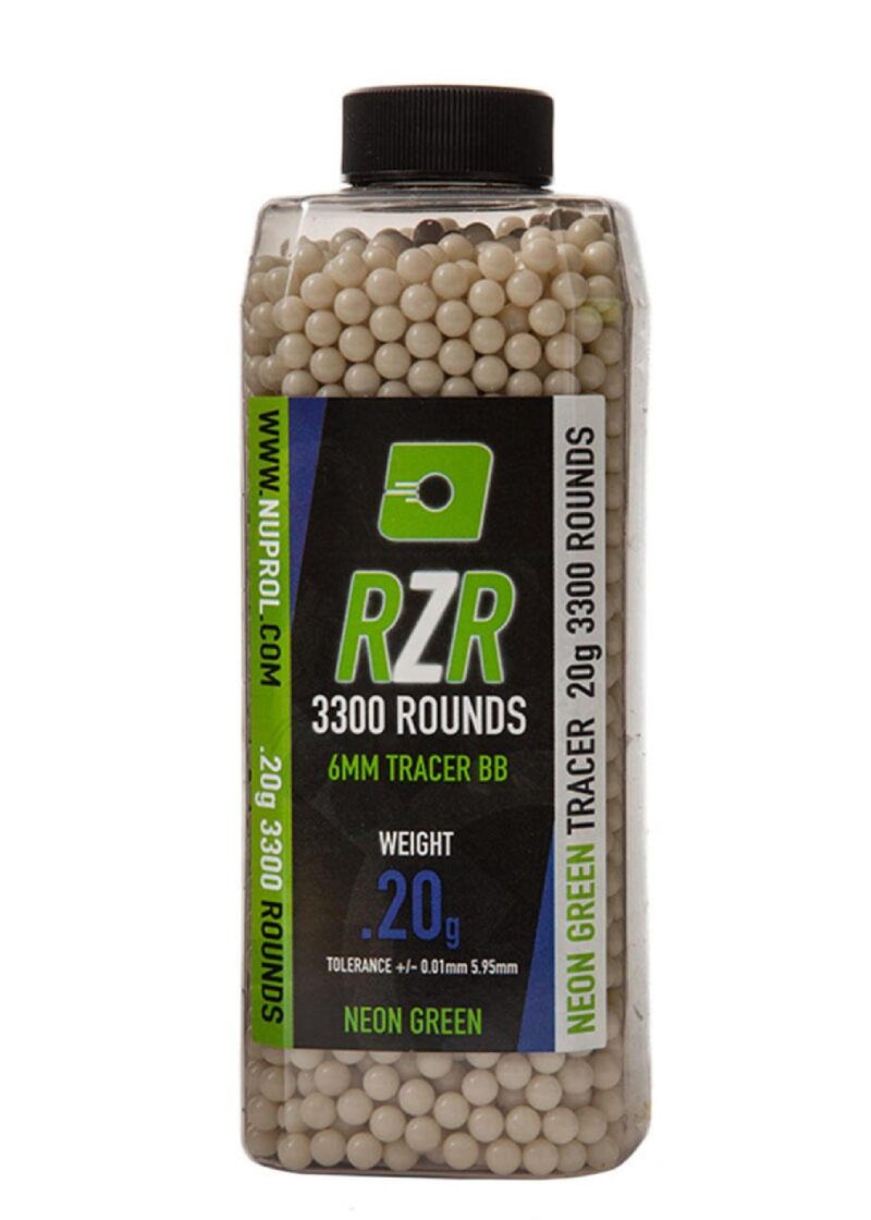 Nuprol RZR 0.20g Green Airsoft Tracer BB 3300adet