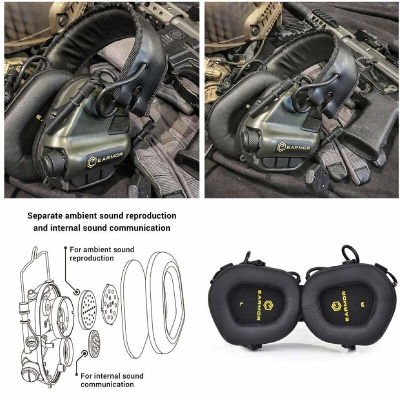 OPSMEN EARMOR M31 MOD3 (Cayote Brown) Kahverengi Elektronik Atış Kulaklığı - Görsel 6
