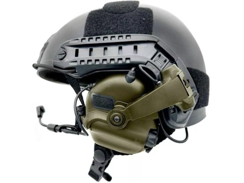 OPSMEN EARMOR M32X PLUS Kask Uyumlu Telsiz Girişli (Foliage Green) Yeşil Elektronik Atış Kulaklığı