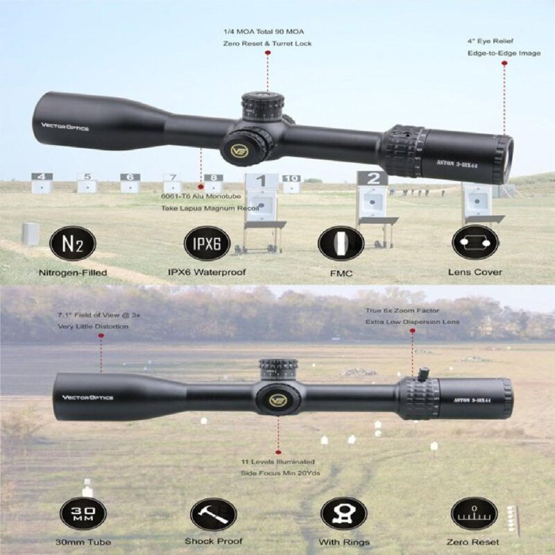 Vector Optics Aston 3-18x44 SFP Tüfek Dürbünü - Görsel 8
