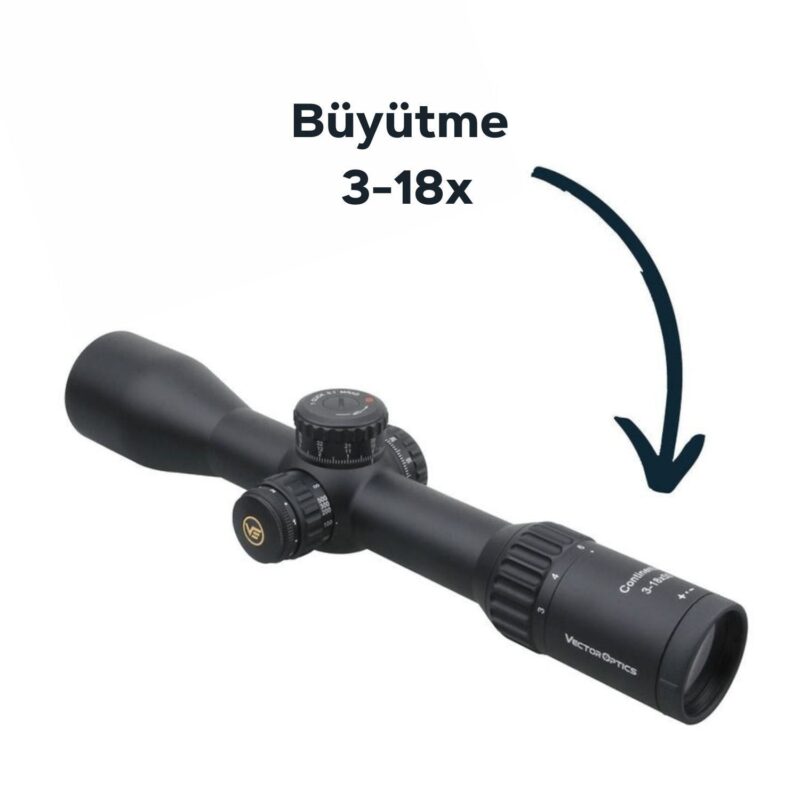 Vector Optics Continental x6 3-18x50 FFP Tüfek Dürbünü - Görsel 4