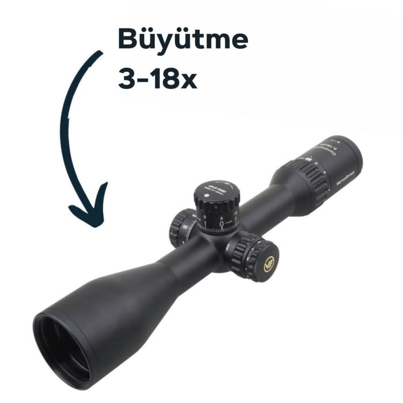Vector Optics Continental x6 3-18x50 SFP ARI Tactical Lock Tüfek Dürbünü - Görsel 2