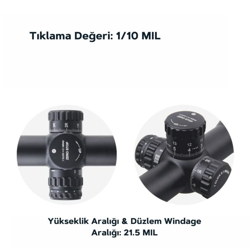 Vector Optics Continental x6 3-18x50 SFP ARI Tactical Lock Tüfek Dürbünü - Görsel 4