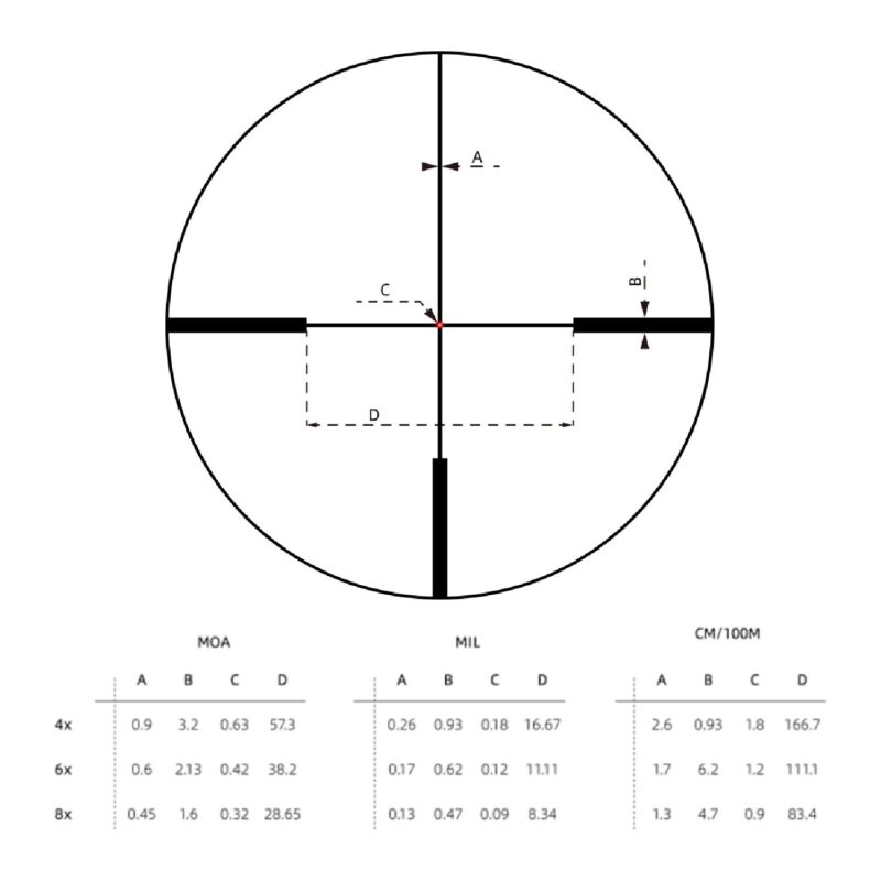 Vector Optics Continental x8 1-8x24 SFP ED Fiber Hunting Scope Tüfek Dürbünü - Görsel 6