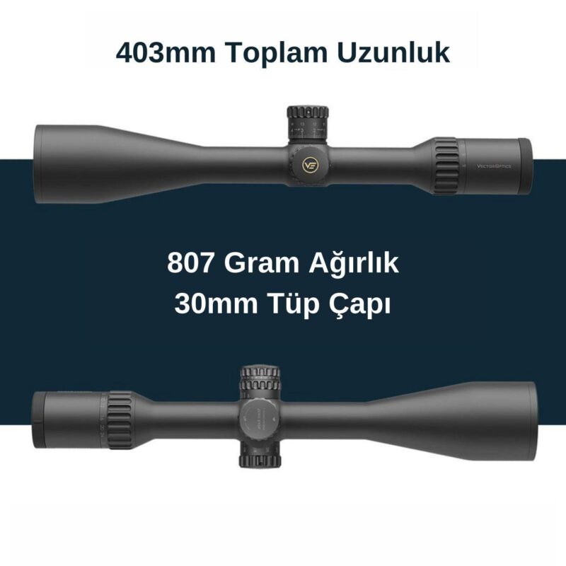Vector Optics Continental x8 6-48×56ED SFP MIL Tactical Tüfek Dürbünü - Görsel 6