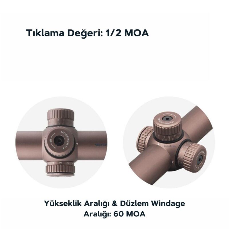 Vector Optics Forester 1-5X24 Gen II FDE Tan Tüfek Dürbünü - Görsel 3