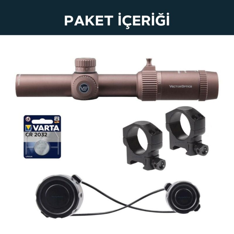 Vector Optics Forester 1-5X24 Gen II FDE Tan Tüfek Dürbünü - Görsel 5