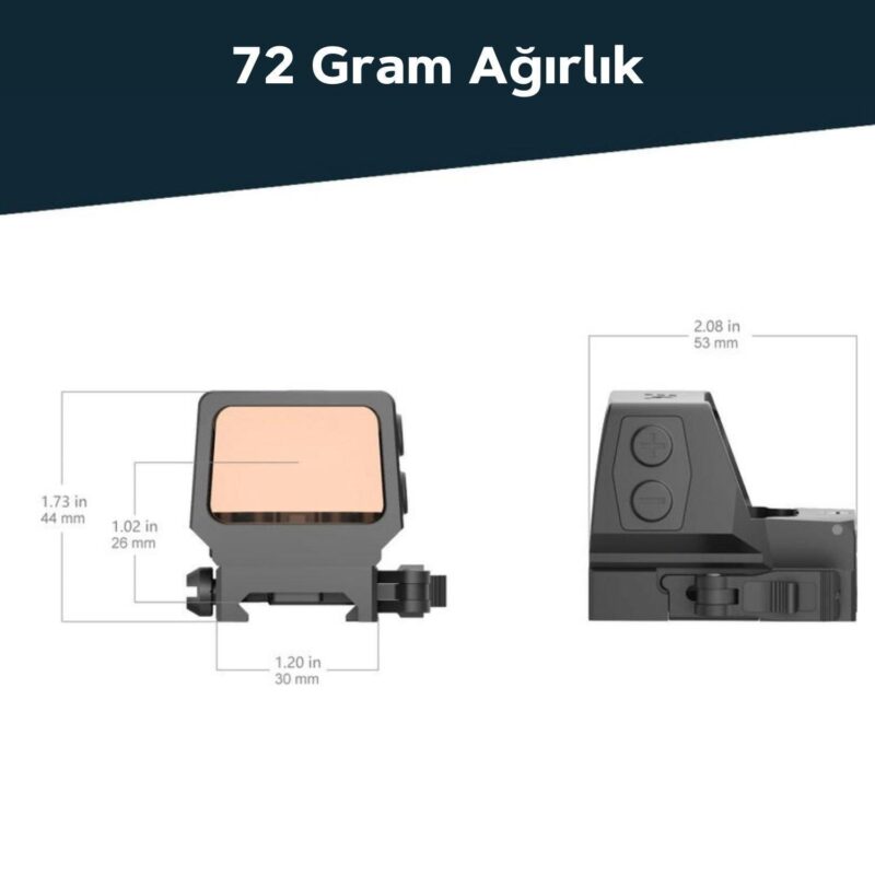 Vector Optics Frenzy Plus 1x22x32 QD Reflexvisier Red Dot Nişangah - Görsel 3