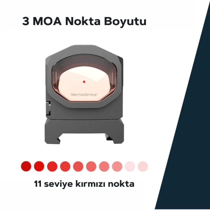 Vector Optics Frenzy-X 1x19x26 MRS Gen2 Solar Multi-Reticle Red Dot Nişangah - Görsel 2