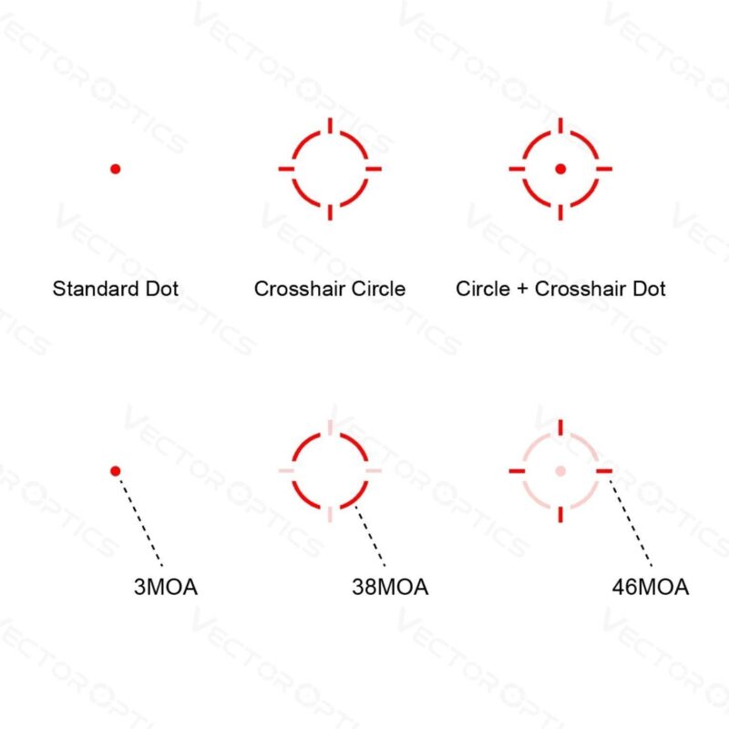 Vector Optics Frenzy-X 1x19x26 MRS Gen2 Solar Multi-Reticle Red Dot Nişangah - Görsel 8