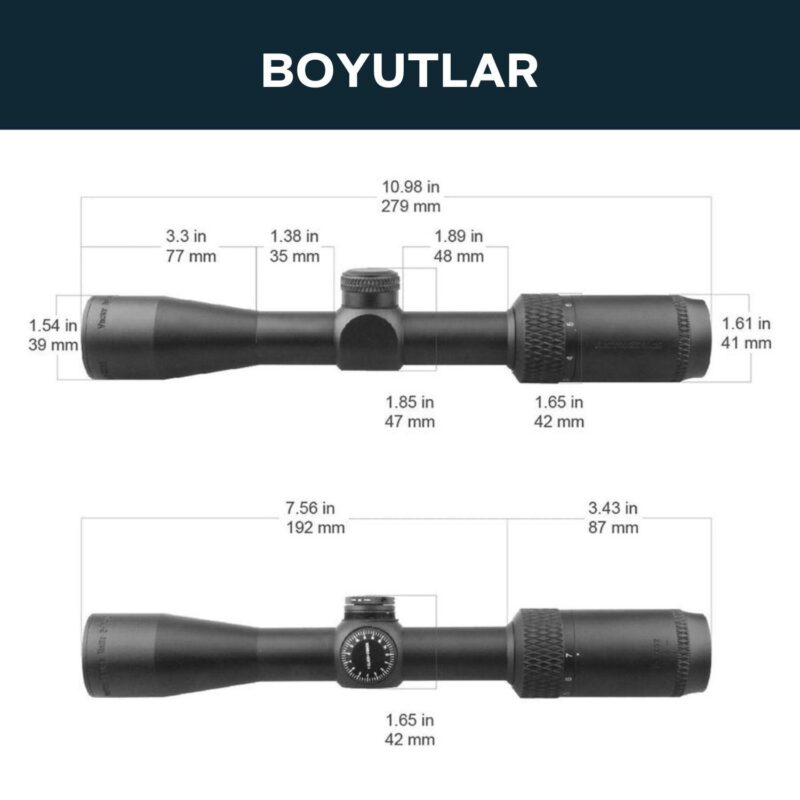 Vector Optics Matiz 2-7x32 MOA 1" SFP Tüfek Dürbünü - Görsel 6