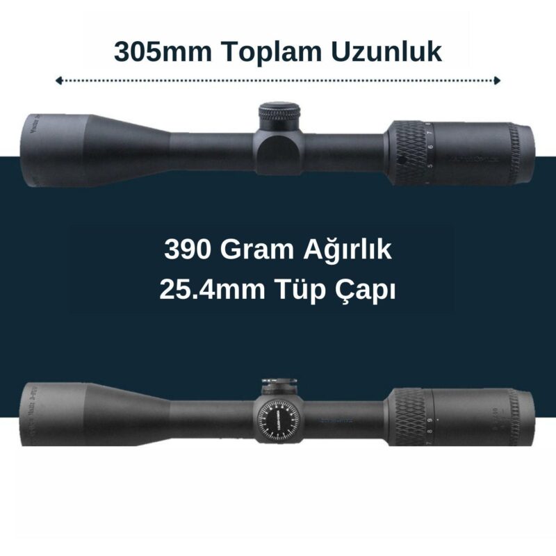 Vector Optics Matiz 3-9x40 MIL 1" SFP Tüfek Dürbünü - Görsel 4