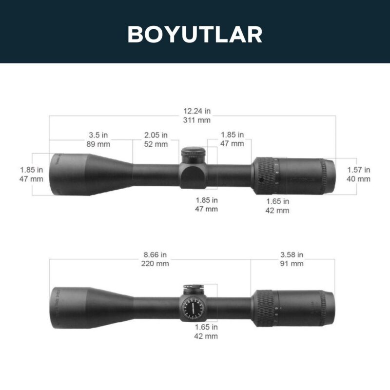 Vector Optics Matiz 3-9x40 MIL 1" SFP Tüfek Dürbünü - Görsel 6