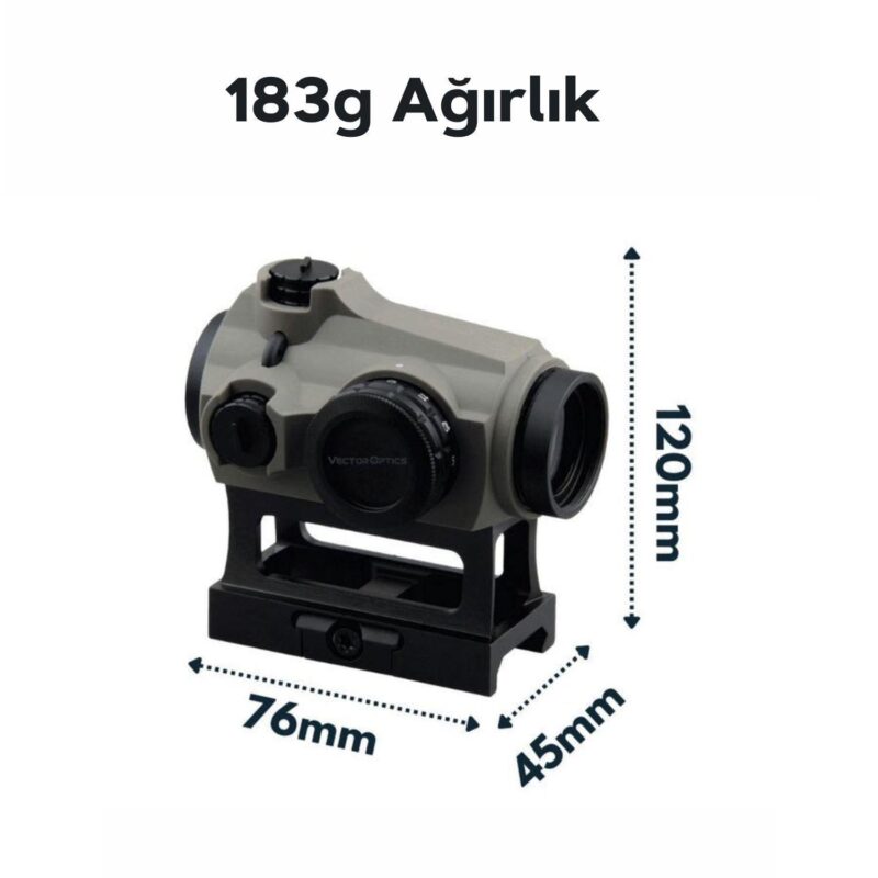 Vector Optics Maverick 1x22 S-SOP Red Dot Nişangah - Görsel 2