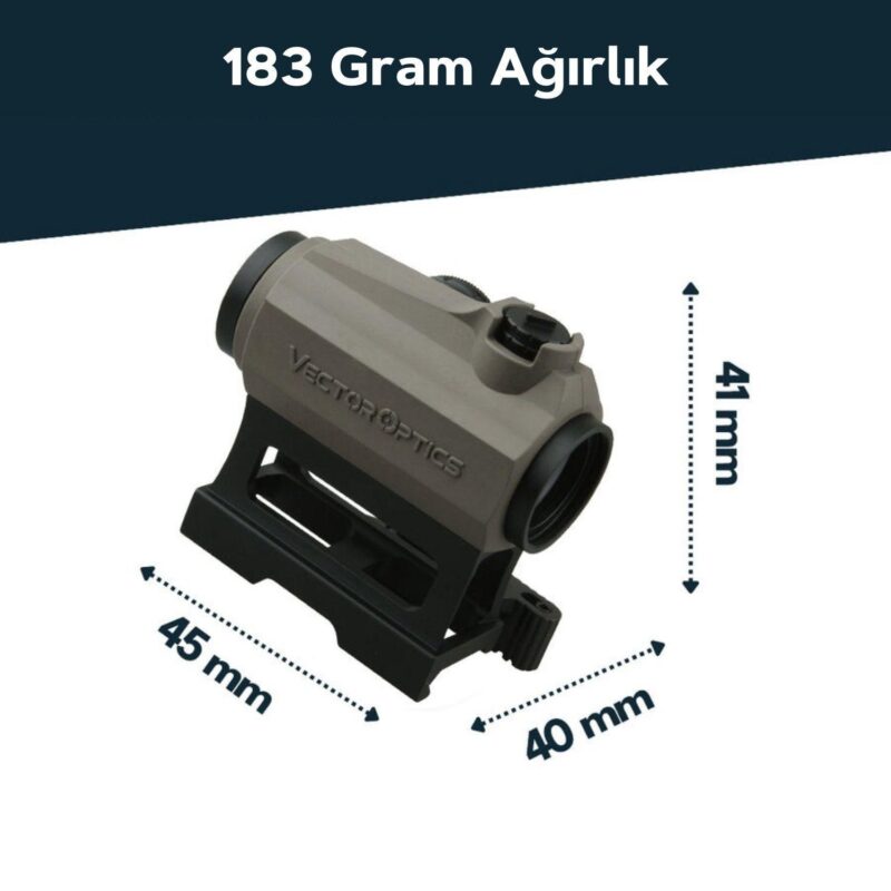 Vector Optics Maverick Gen 3 Tan 1x22 Red Dot Nişangah - Görsel 3