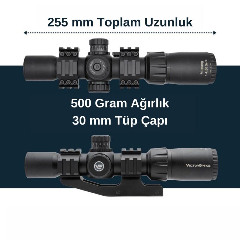 Vector Optics Mustang Gen II 1-4x30 SFP Tüfek Dürbünü - Görsel 3