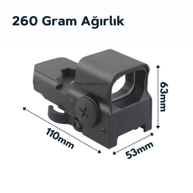 Vector Optics Omega 8 Reticle Multi-Reticle Economic Red Dot Nişangah - Görsel 3
