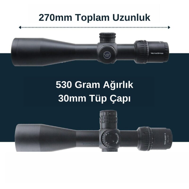 Vector Optics Veyron 4-16x44 IR FFP Tüfek Dürbünü - Görsel 5