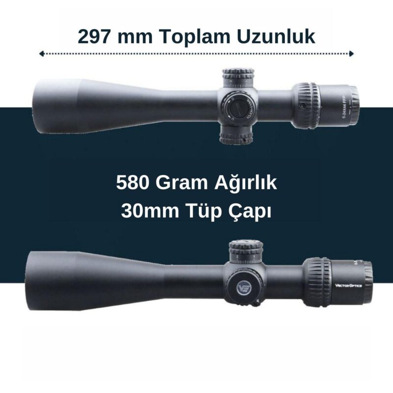 Vector Optics Veyron 6-24x44 FFP Tüfek Dürbünü - Görsel 5