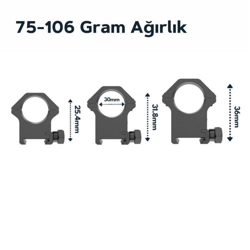 Victoptics 30mm Yüksek Profil Montaj Halkaları - Görsel 6