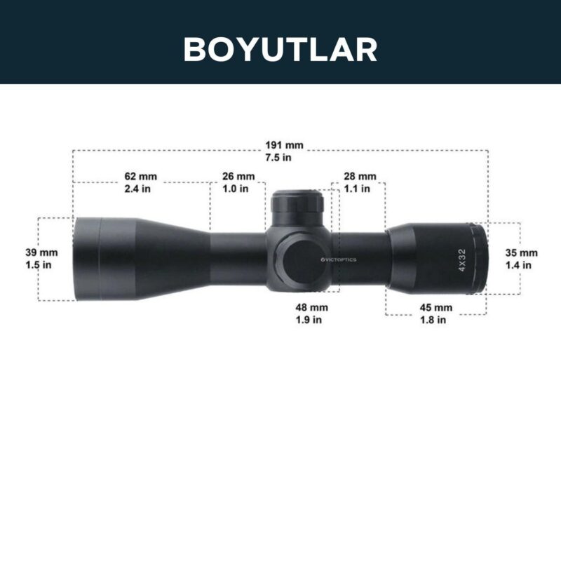 Victoptics B1 4x32C Kısa Tüfek Dürbünü - Görsel 3