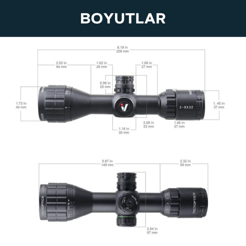 Victoptics C3 3-9x32 SFP Kısa Tüfek Dürbünü - Görsel 6