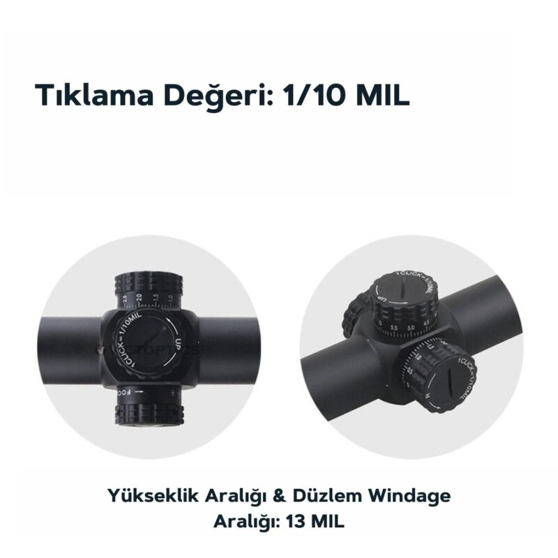 Victoptics S4 6-24X50 FFP Parallax Tekerli Tüfek Dürbünü - Görsel 6