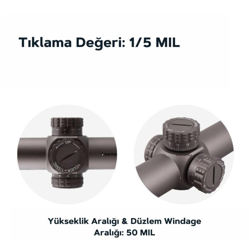 Victoptics S6 1-6x24 Coyote FDE LPVO Tüfek Dürbünü - Görsel 3