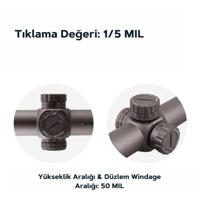 Victoptics S6 1-6x24 Coyote FDE LPVO Tüfek Dürbünü - Görsel 8