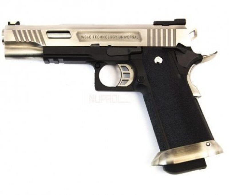 WE E-Force Gen2 T-Rex Hi-Capa 5.1" Silver GBB Airsoft Tabanca - Görsel 2