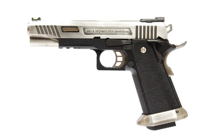 WE Force T-Rex Hi-Capa 5.1" Full Metal Silver GBB Airsoft Tabanca - Görsel 2