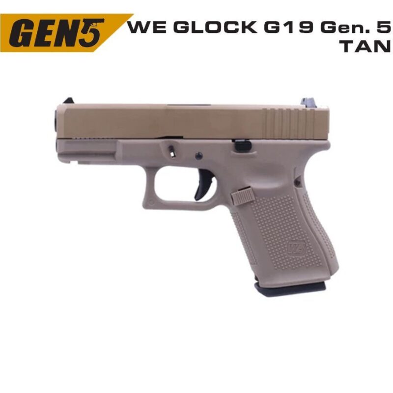 WE Glock G19 Gen5 Tan GBB Airsoft Tabanca - Görsel 3