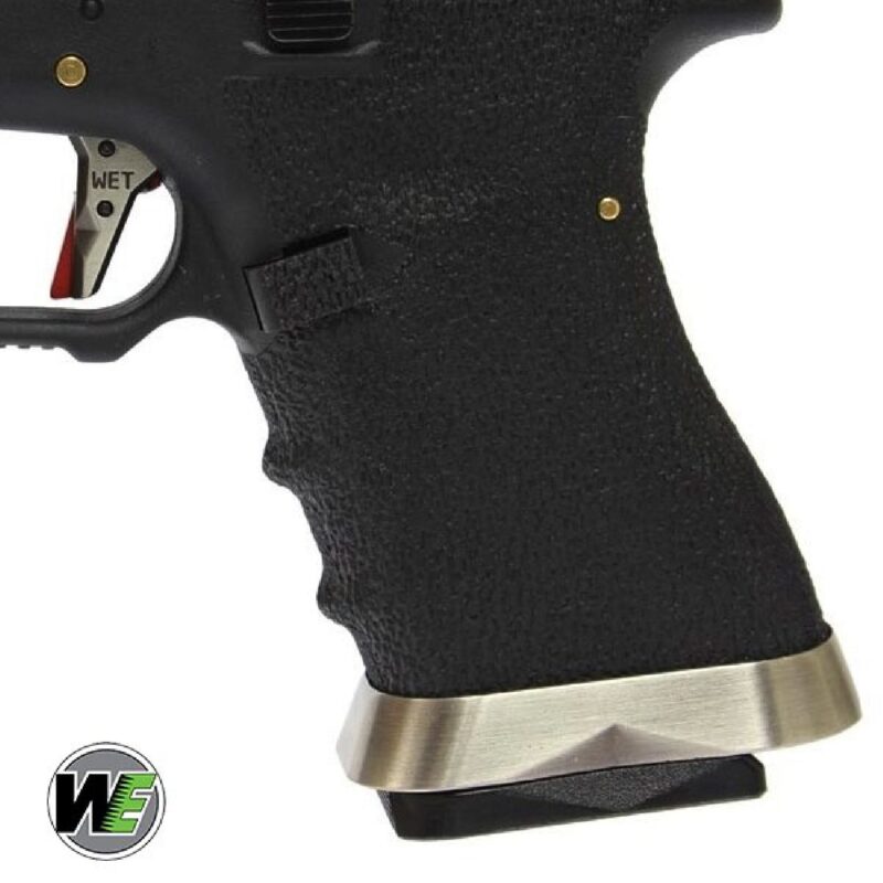 WE Glock G19 T7 Gümüş Kızak & Namlu Siyah Gövde GBB Airsoft Tabanca - Görsel 8