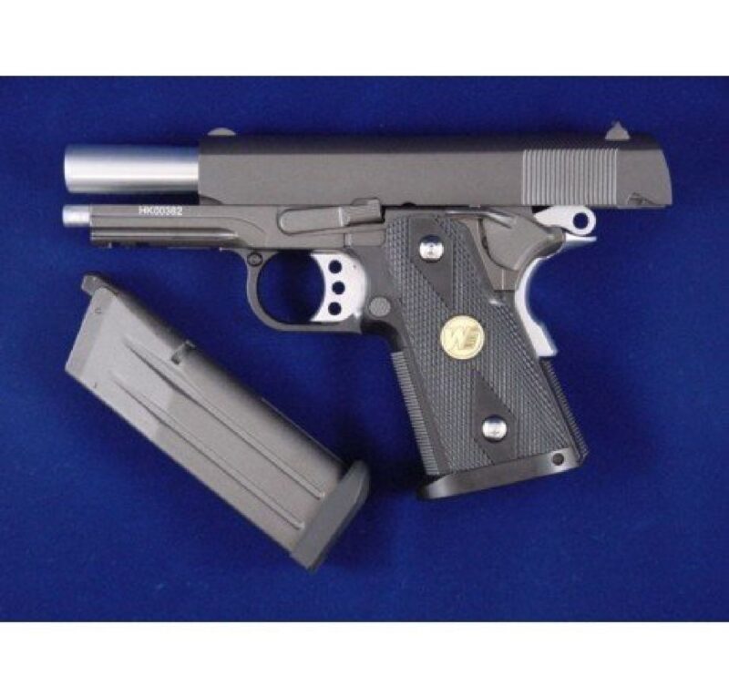 WE Hi-Capa .45 A Full Metal Siyah GBB Airsoft Tabanca - Görsel 3