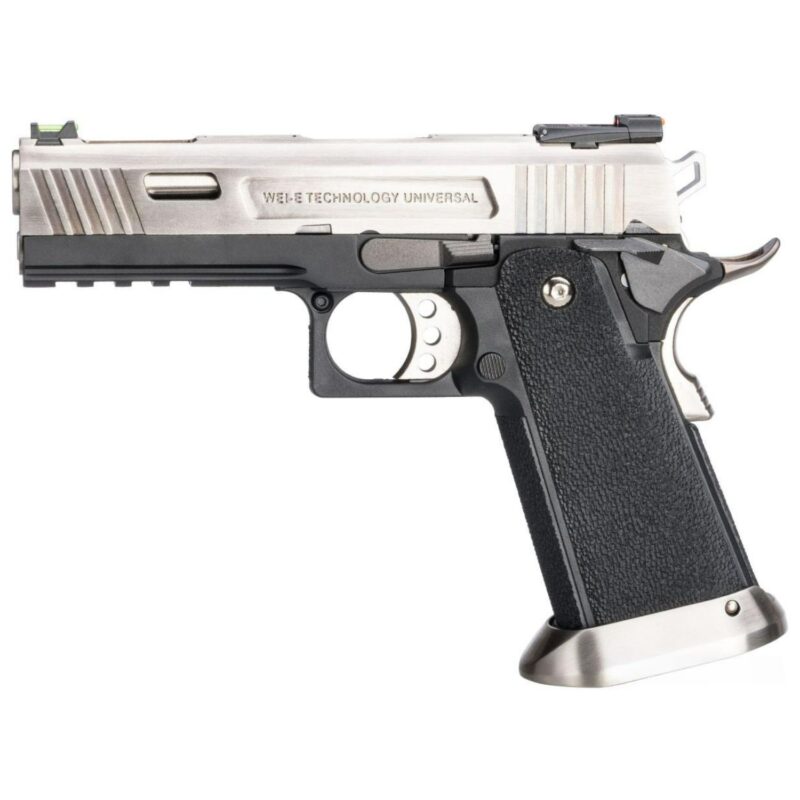 WE Hi-Capa Allosaurus 4.3" Silver Full Auto GBB Airsoft Tabanca - Görsel 2