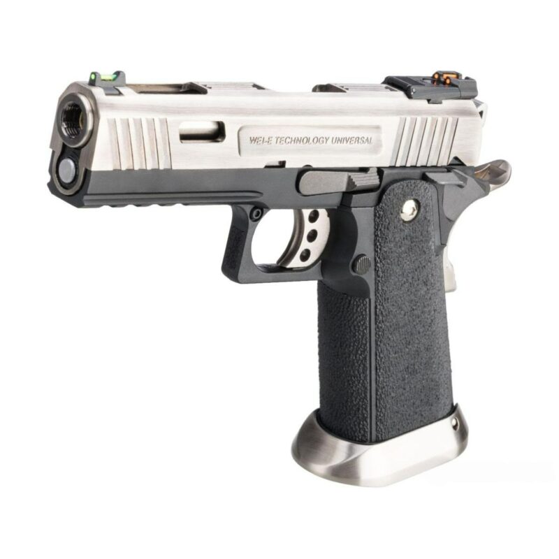WE Hi-Capa Allosaurus 4.3" Silver Full Auto GBB Airsoft Tabanca - Görsel 3